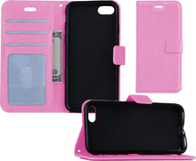 Forterra iPhone SE 2020 Hoesje Bookcase Cover met Kaarthouder - Lichtroze