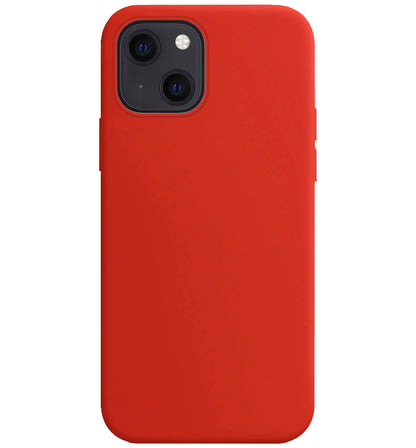Forterra iPhone 13 Mini Hoesje Siliconen Backcover Lichtgewicht - Rood