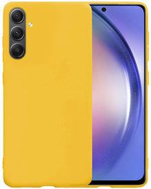 Forterra Samsung A54 Hoesje Siliconen Backcover Lichtgewicht - Geel