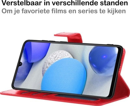 Forterra Samsung A42 Hoesje Bookcase Cover met Kaarthouder - Rood