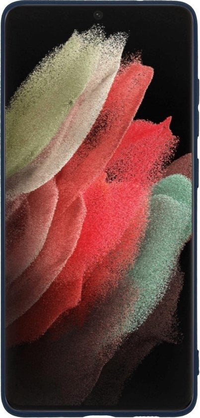 Forterra Samsung S21 Ultra Hoesje Siliconen Backcover Lichtgewicht - Donkerblauw