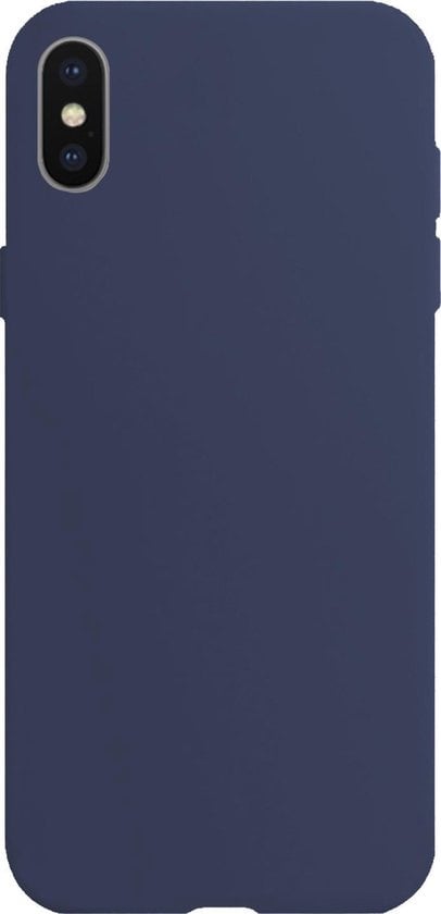 Forterra iPhone Xs Hoesje Siliconen Backcover Lichtgewicht - Donkerblauw