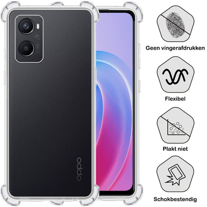 Forterra OPPO A96 Hoesje Shockproof Backcover Siliconen - Transparant