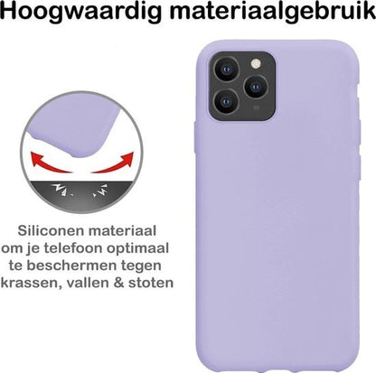 Forterra iPhone 11 Pro Hoesje Siliconen Backcover Lichtgewicht - Lila