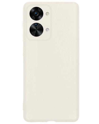 Forterra OnePlus Nord 2T Hoesje Siliconen Backcover Lichtgewicht - Wit