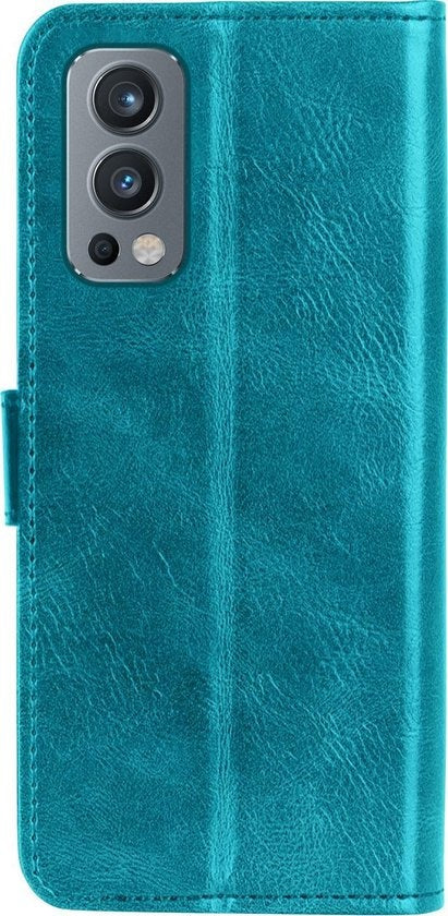 Forterra OnePlus Nord 2 Hoesje Bookcase Cover met Kaarthouder - Turquoise