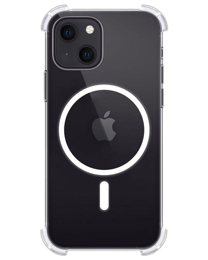 Forterra iPhone 15 Hoesje Geschikt voor Magsafe Backcover Shockproof - Transparant