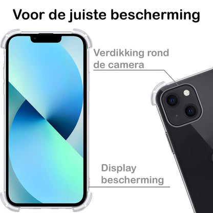 Forterra iPhone 14 Hoesje Shockproof Backcover Siliconen - Transparant