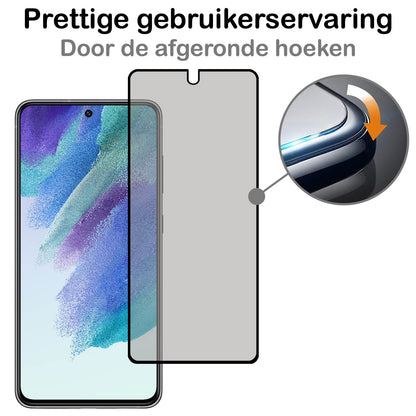 Forterra Samsung S21 FE Screenprotector Gehard Glas - Privacy