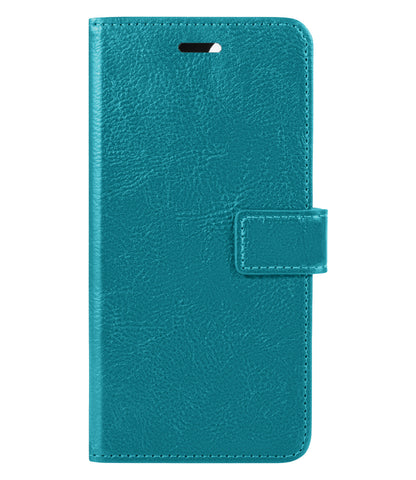 Forterra iPhone 13 Mini Hoesje Bookcase Cover met Kaarthouder - Turquoise