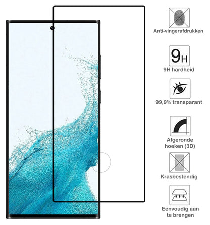 Forterra Samsung S22 Ultra Screenprotector Gehard Glas - Full Screen