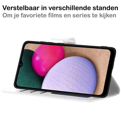 Forterra Samsung A03s Hoesje Bookcase Cover met Kaarthouder - Wit