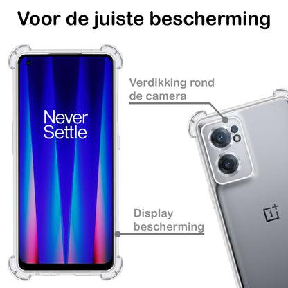 Forterra OnePlus Nord CE 2 Hoesje Shockproof Backcover Siliconen - Transparant