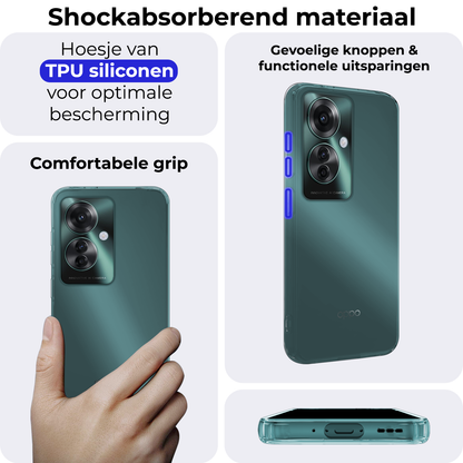 Forterra OPPO Reno 11F Hoesje Siliconen Backcover Lichtgewicht - Transparant