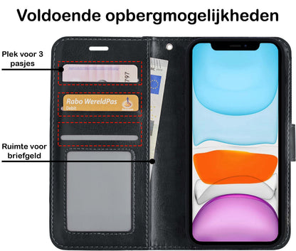 Forterra iPhone 11 Pro Hoesje Bookcase Cover Uitneembaar - Zwart