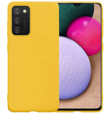 Forterra Samsung A02s Hoesje Siliconen Backcover Lichtgewicht - Geel