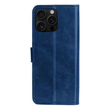 Forterra iPhone 16 Pro Hoesje Bookcase Cover met Kaarthouder - Donkerblauw