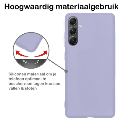 Forterra Samsung A54 Hoesje Siliconen Backcover Lichtgewicht - Lila