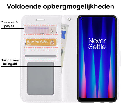 Forterra OnePlus Nord CE 2 Lite Hoesje Bookcase Cover met Kaarthouder - Wit