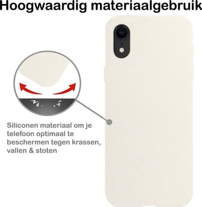 Forterra iPhone XR Hoesje Siliconen Backcover Lichtgewicht - Wit