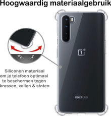 Forterra OnePlus Nord Hoesje Shockproof Backcover Siliconen - Transparant
