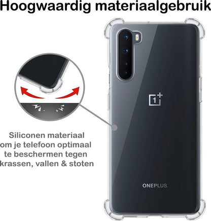 Forterra OnePlus Nord Hoesje Shockproof Backcover Siliconen - Transparant
