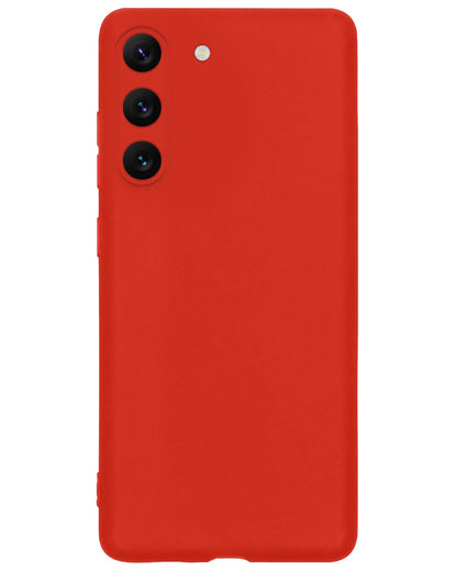 Forterra Samsung S23 Plus Hoesje Siliconen Backcover Lichtgewicht - Rood