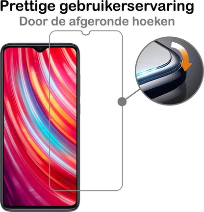 Forterra Xiaomi Redmi Note 8 Pro Screenprotector Gehard Glas - Anti-kras