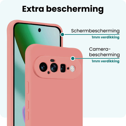 Forterra Google Pixel 11 Hoesje Siliconen Backcover Lichtgewicht - Lichtroze