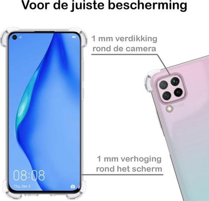 Forterra Huawei P40 Lite Hoesje Shockproof Backcover Siliconen - Transparant