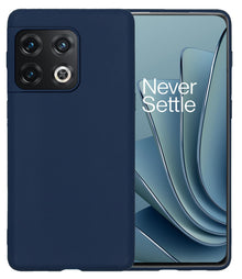 Forterra OnePlus 10 Pro Hoesje Siliconen Backcover Lichtgewicht - Donkerblauw