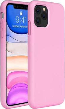 Forterra iPhone 11 Pro Max Hoesje Siliconen Backcover Lichtgewicht - Roze