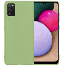 Forterra Samsung A03s Hoesje Siliconen Backcover Lichtgewicht - Groen