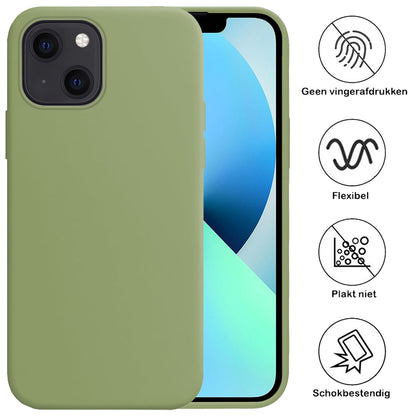 Forterra iPhone 14 Plus Hoesje Siliconen Backcover Lichtgewicht - Groen