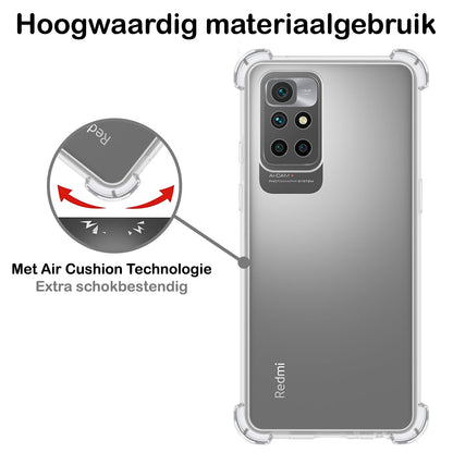 Forterra Xiaomi Redmi 10 2022 Hoesje Shockproof Backcover Siliconen - Transparant
