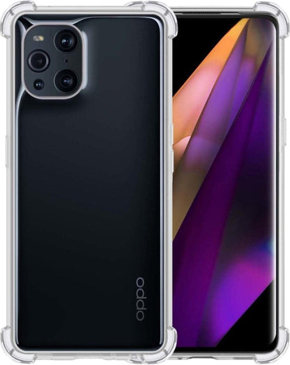 Forterra OPPO Find X3 Pro Hoesje Shockproof Backcover Siliconen - Transparant