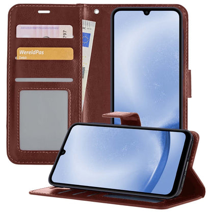 Forterra Samsung A25 Hoesje Bookcase Cover met Kaarthouder - Bruin