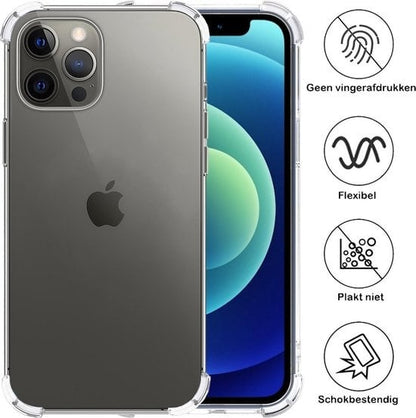 Forterra iPhone 12 Pro Max Hoesje Shockproof Backcover Siliconen - Transparant