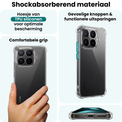 Forterra Xiaomi 17T Hoesje Shockproof Backcover Siliconen - Transparant