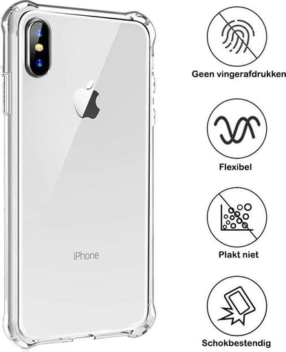 Forterra iPhone Xs Max Hoesje Shockproof Backcover Siliconen - Transparant