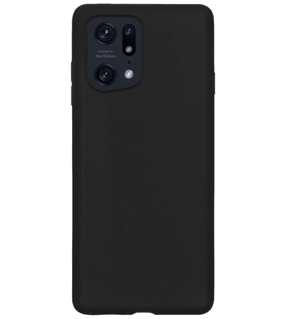 Forterra OPPO Find X5 Pro Hoesje Siliconen Backcover Lichtgewicht - Zwart