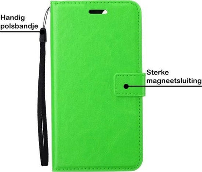 Forterra iPhone 12 Pro Hoesje Bookcase Cover met Kaarthouder - Groen