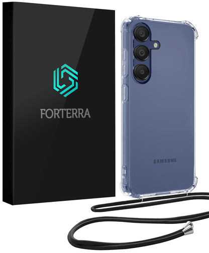 Forterra Samsung A16 Hoesje met Koord Backcover Shockproof - Transparant
