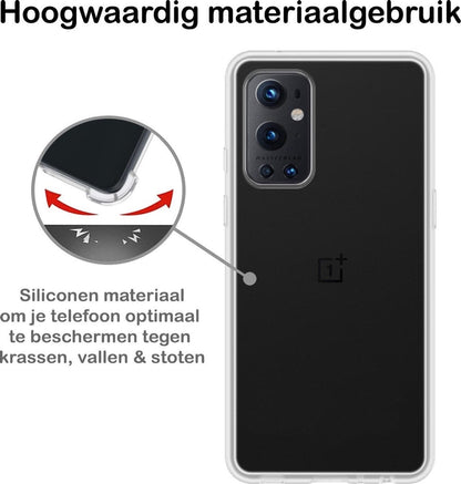 Forterra OnePlus 9 Pro Hoesje Siliconen Backcover Lichtgewicht - Transparant