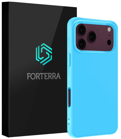 Forterra iPhone 18 Pro Hoesje Siliconen Backcover Lichtgewicht - Lichtblauw