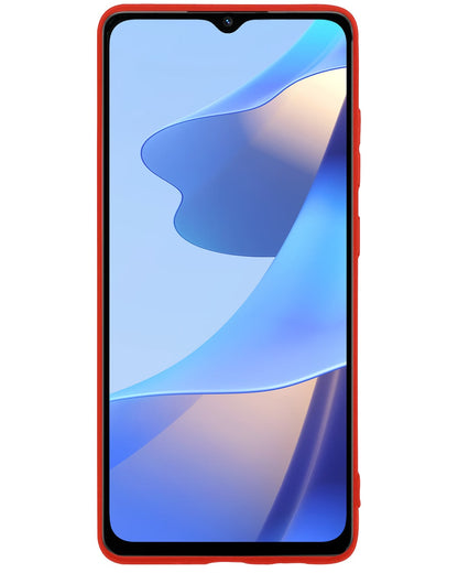 Forterra OPPO A16 Hoesje Siliconen Backcover Lichtgewicht - Rood
