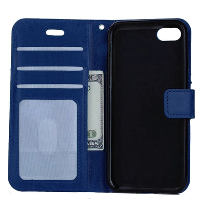Forterra iPhone 7 Hoesje Bookcase Cover met Kaarthouder - Donkerblauw