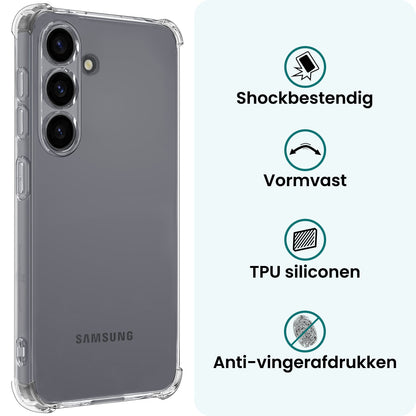 Forterra Samsung S26 Plus Hoesje Shockproof Backcover Siliconen - Transparant