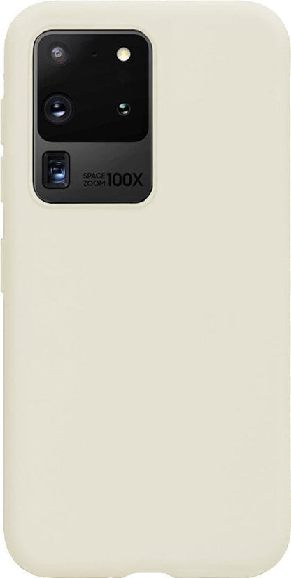 Forterra Samsung S20 Ultra Hoesje Siliconen Backcover Lichtgewicht - Wit