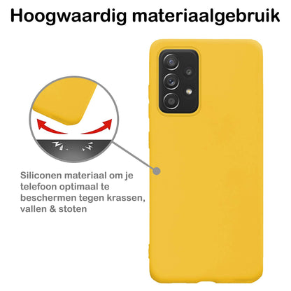 Forterra Samsung A33 Hoesje Siliconen Backcover Lichtgewicht - Geel